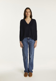 Merino wool V-neck sweater - Boxe