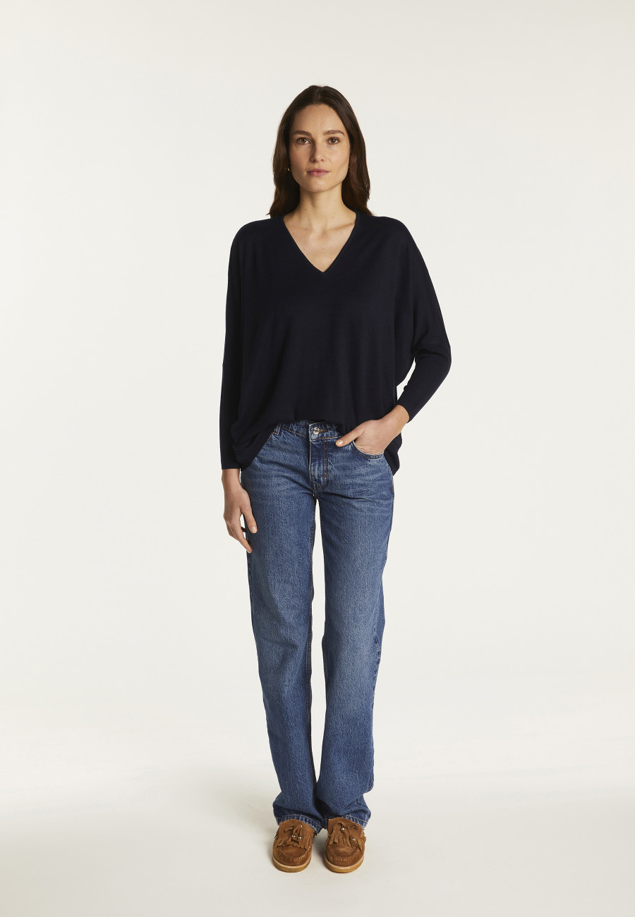 Merino wool V-neck sweater - Boxe