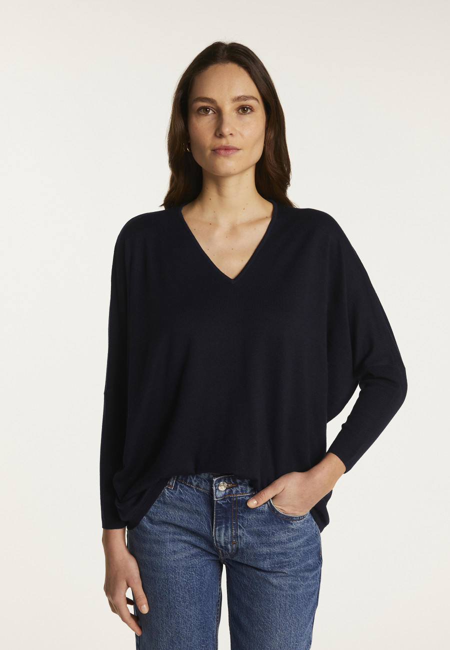 Merino wool V-neck sweater - Boxe