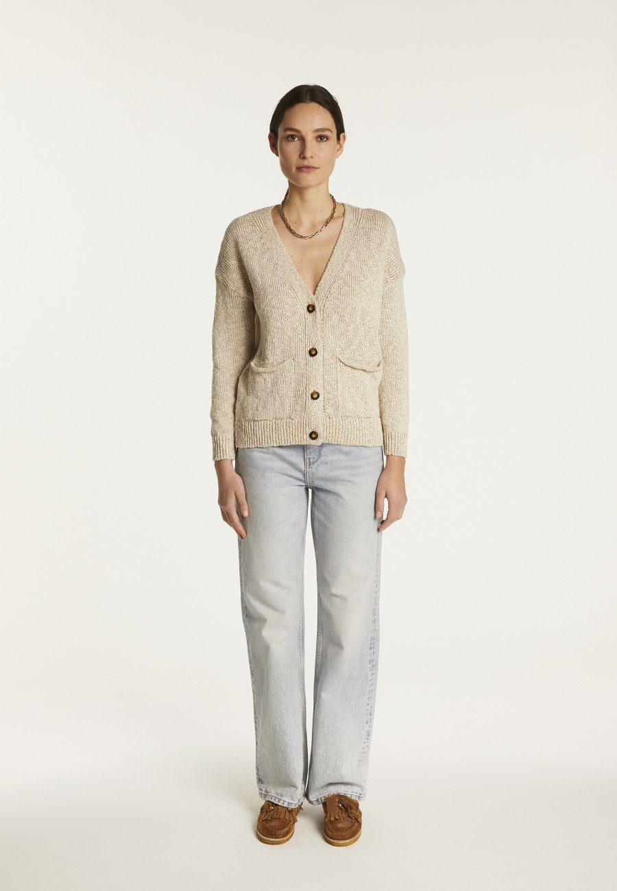 Cotton and linen cardigan - Naïs