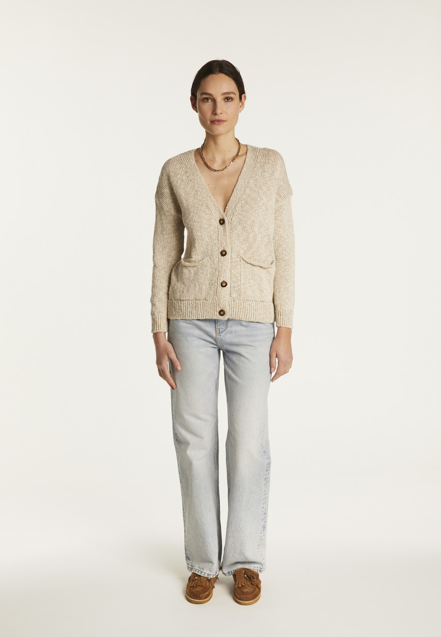 Cotton and linen cardigan - Naïs