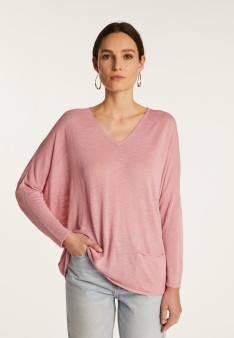 Batwing sleeve sweater in slub linen - Balou