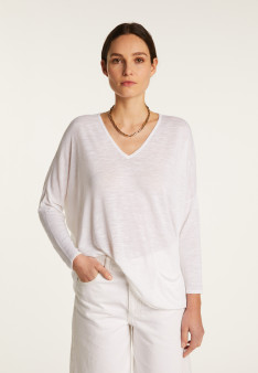 Batwing sleeve sweater in slub linen - Balou