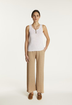 Slub linen tank top - Maitena