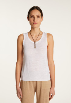 Slub linen tank top - Maitena