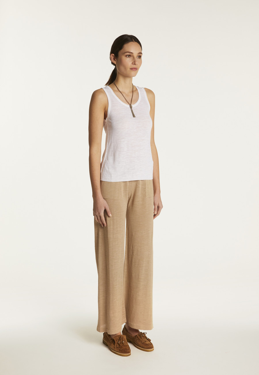 Slub linen tank top - Maitena