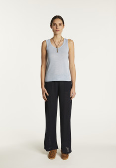 Slub linen tank top - Maitena