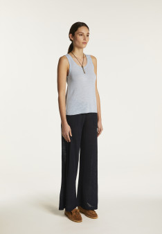 Slub linen tank top - Maitena