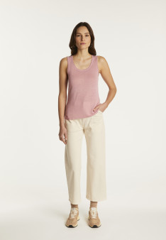 Slub linen tank top - Maitena