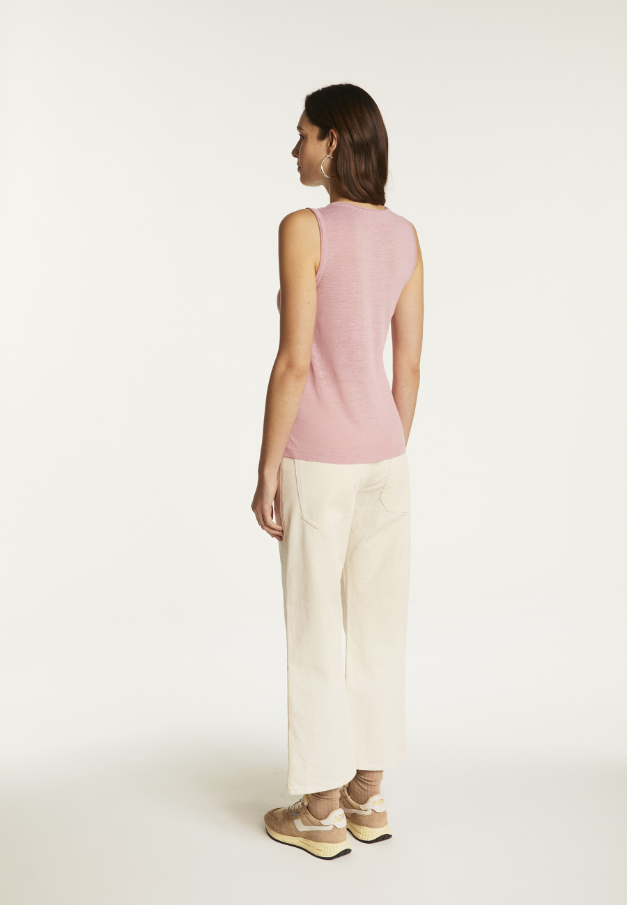 Slub linen tank top - Maitena