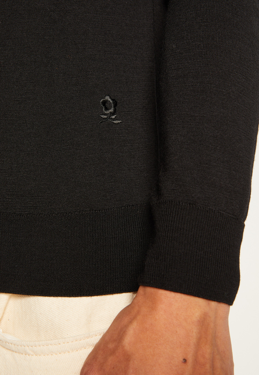 Long-sleeved merino wool sweater - Elmo