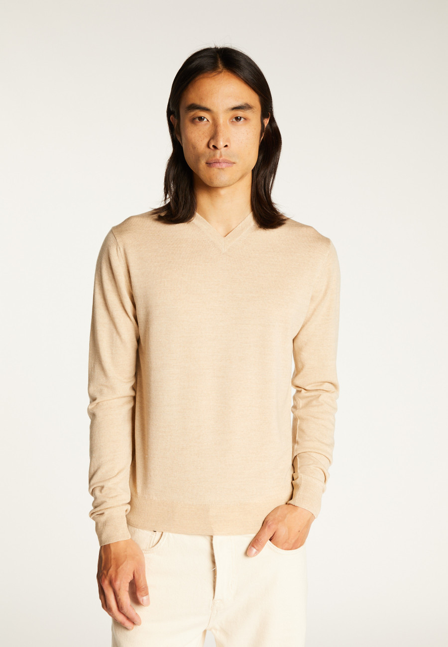 Long-sleeved merino wool sweater - Elmo