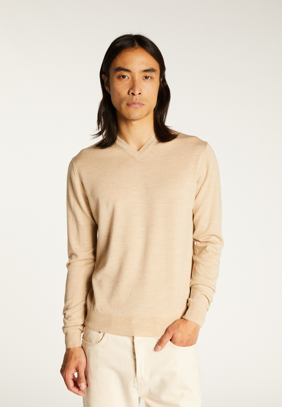 Long-sleeved merino wool sweater - Elmo