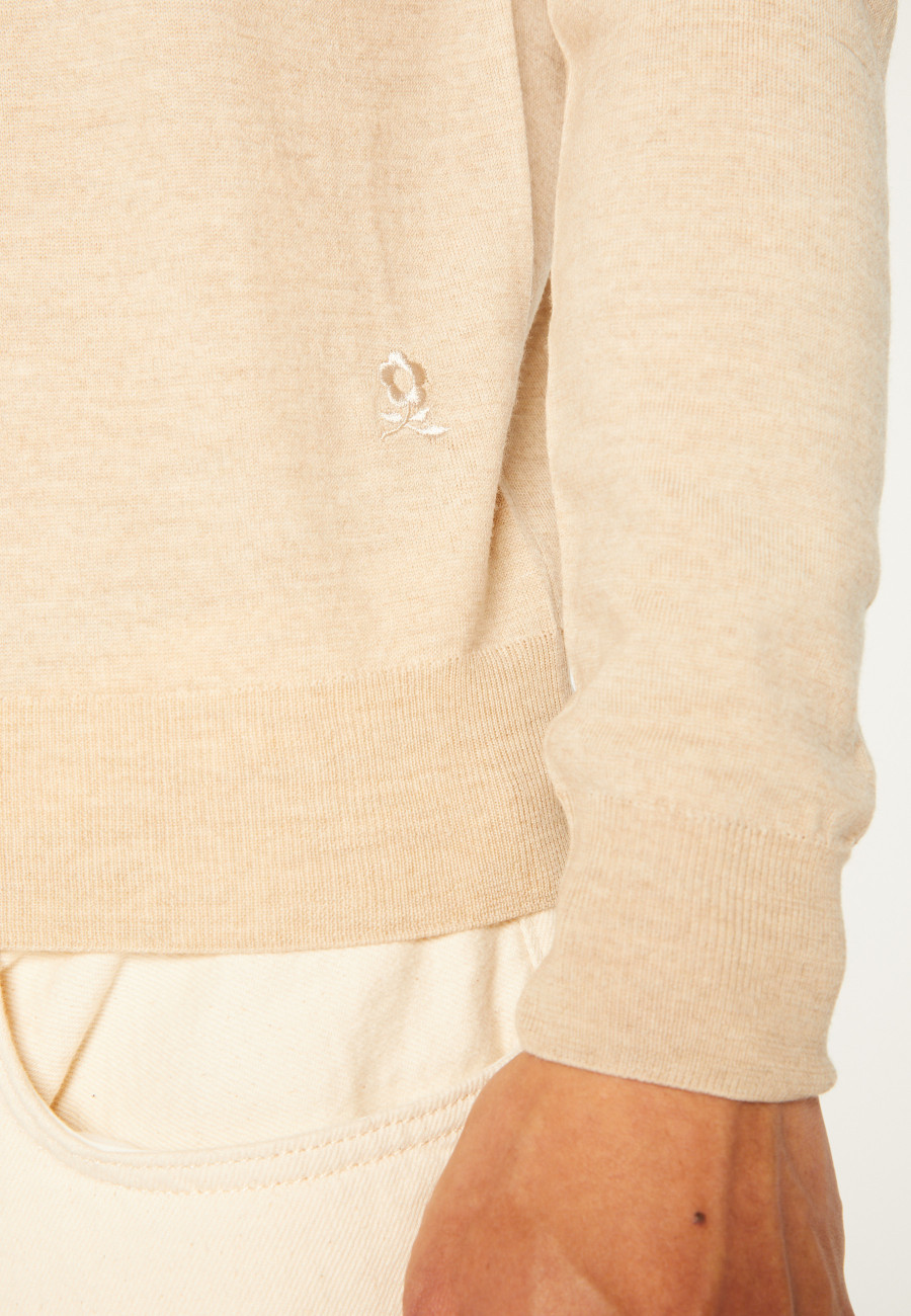 Long-sleeved merino wool sweater - Elmo