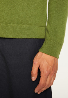 Round-neck cashmere sweater with rolled finishes - Ernest