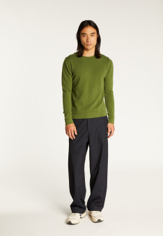 Round-neck cashmere sweater with rolled finishes - Ernest