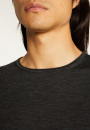 Round-neck merino wool sweater with rolled finishes