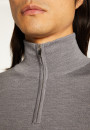 Trucker neck sweater with logo in merino wool
