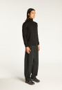 Zipped vest with logo in merino wool