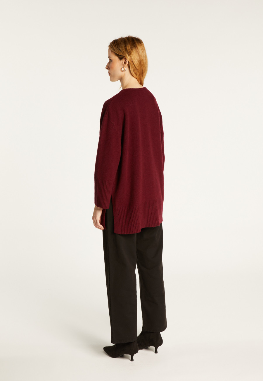 Loose sweater with slits in a cashmere blend - Darius