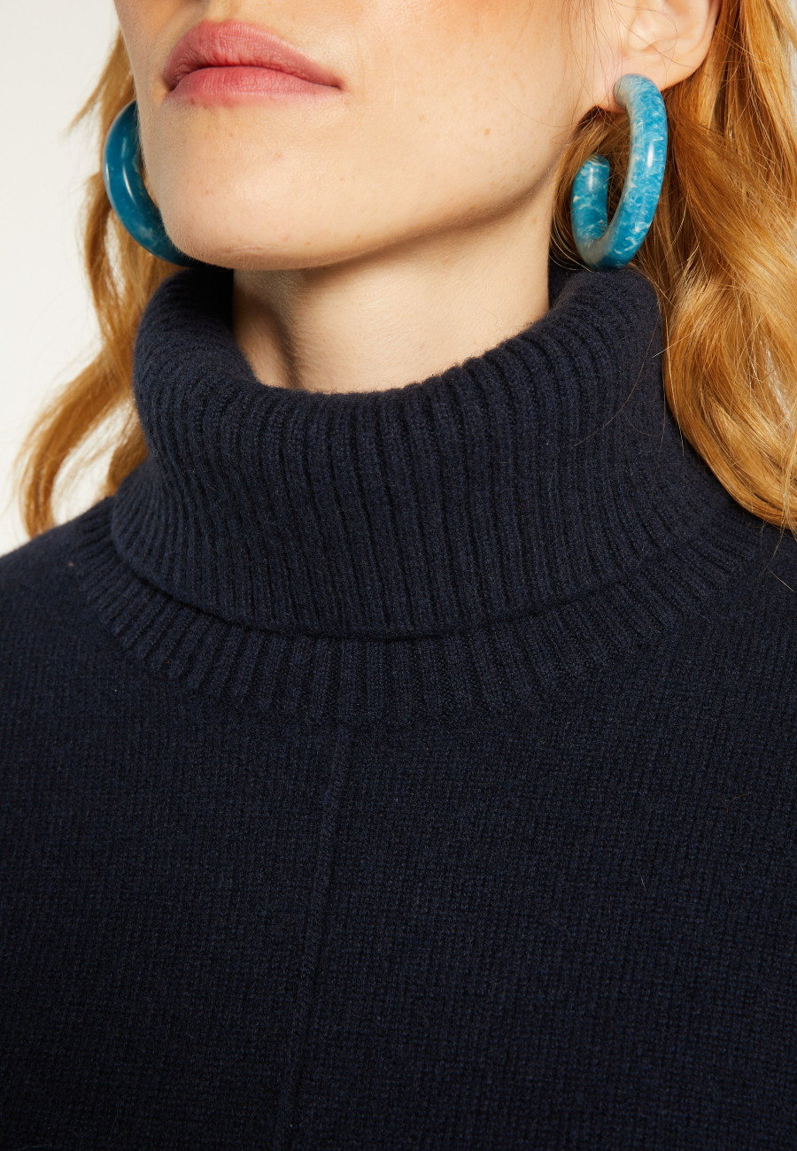 Turtleneck sweater with cashmere slits - Adena