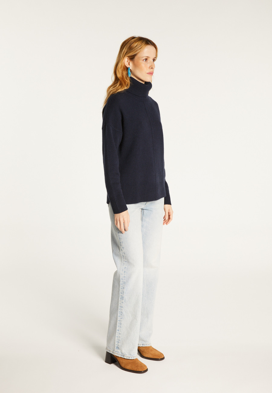 Turtleneck sweater with cashmere slits - Adena