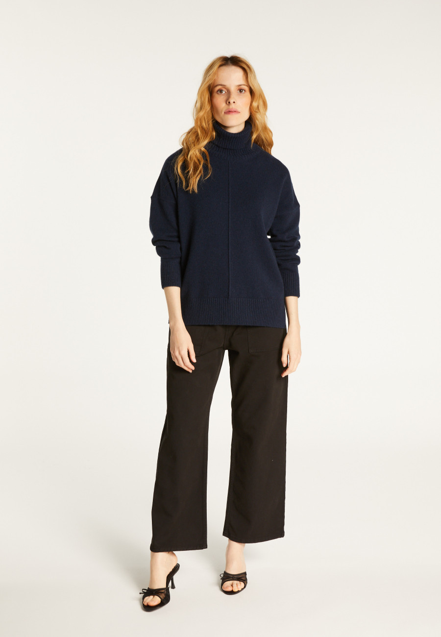 Turtleneck sweater with cashmere slits - Adena
