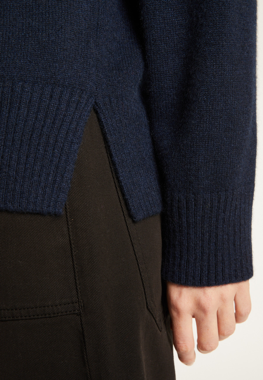 Turtleneck sweater with cashmere slits - Adena