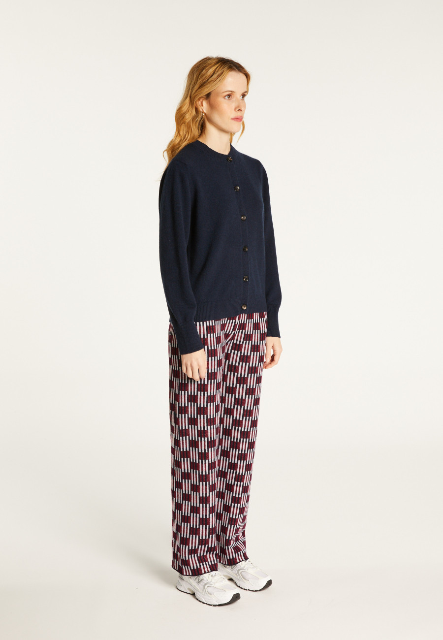 Cashmere round neck buttoned cardigan - Ari