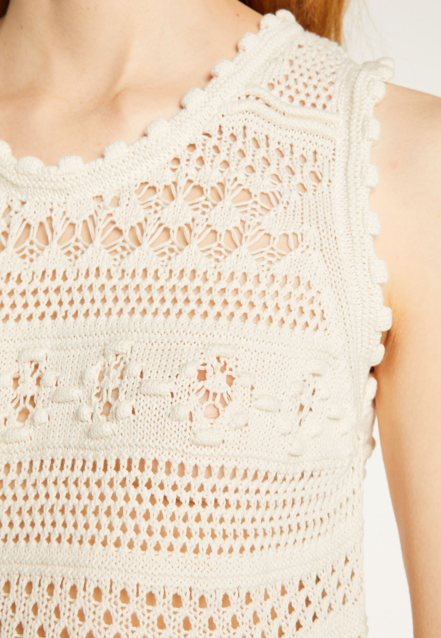 Openwork cotton tank top - Danny