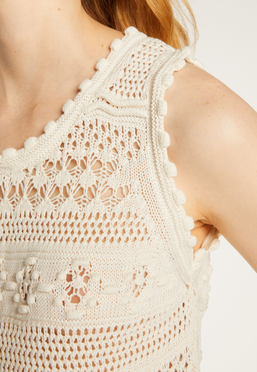 Openwork cotton tank top - Danny