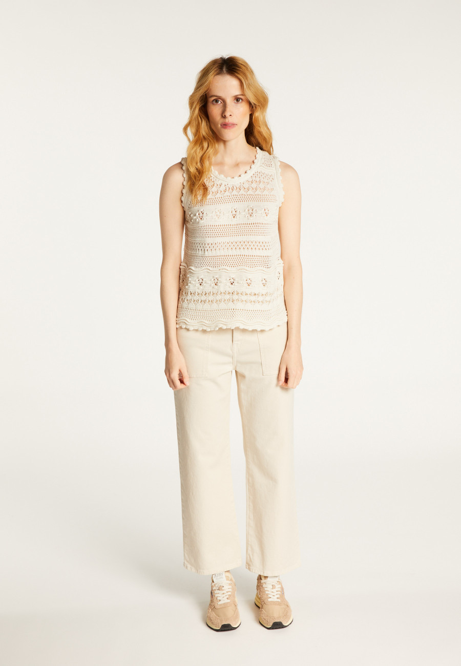 Openwork cotton tank top - Danny