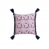 Maison Montagut x Maison Martin Morel reversible cushion cover - Idylle 6330 rafale safran - 10 gris fonce