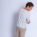 Cashmere jumper with grandad neckline - Henry