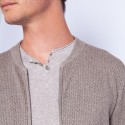 Cotton and cashmere zip-up cardigan - Hiro
